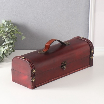 УЦЕНКА Шкатулка дерево под бутылку "Герцог" 12х34х11 см