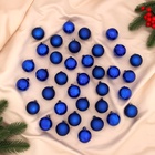 УЦЕНКА Набор шаров пластик d-4 см, 36 шт "Однотонный" синий - Фото 1