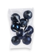 УЦЕНКА Набор шаров пластик d-6 см, 9 шт "Новогодние ветви" синий - Фото 2