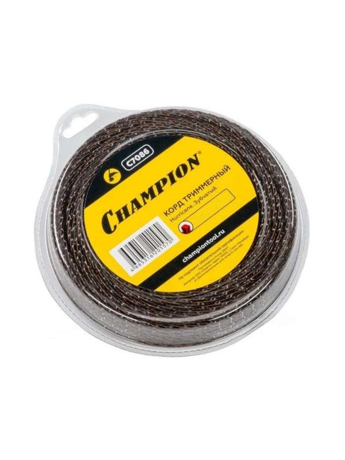 Корд триммерный CHAMPION Hurricane saw twist 3.0 мм× 12 м (зубчатый витой)