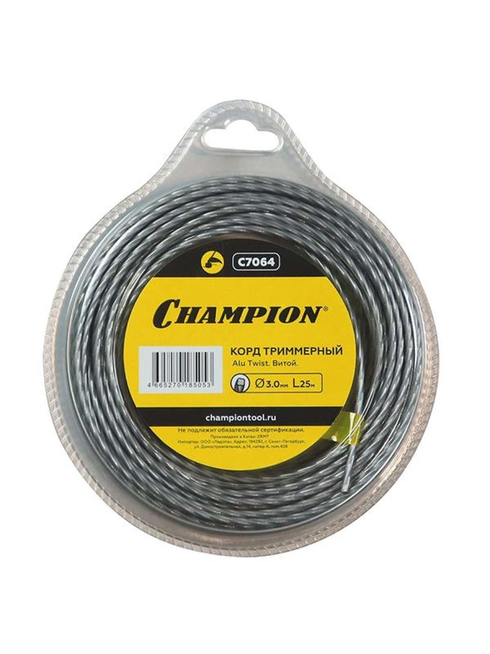 Корд триммерный CHAMPION Alu Twist 3.0 мм×25 м (витой)