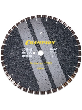 Диск алмазный CHAMPION асфальт PRO 350/25.4/10 Asphalt Runner (асфальт, бетон, свежий бетон)