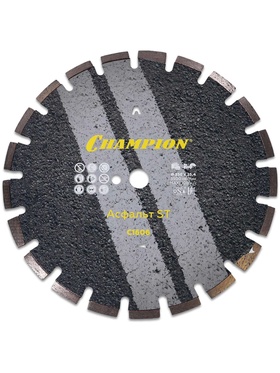 Диск алмазный CHAMPION асфальт ST 350/25.4/10 Asphafight (асфальт, бетон, свежий бетон, мягкие блоки)