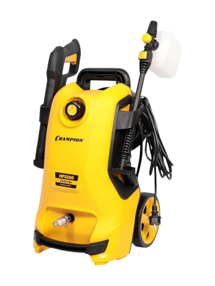 Мойка CHAMPION HP3250 (2.5 кВт 170-125 бар t 40С 6.5 л/мин 11.2 кг синхронный, пеногенератор) - Фото 1