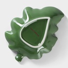 УЦЕНКА Блюдо сервировочное Доляна «Лист», 16.7×13.3×3.9 см, зелёное - Фото 4