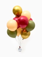 Воздушные шары латексные 12" «Оливковый, бежевый, золотой, кофейный микс» набор 25 штук - Фото 2