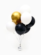 Воздушные шары латексные 12" «Черно-белое золото» набор 25 штук - Фото 3