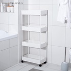 УЦЕНКА Этажерка 4х-ярусная на колесах 40х21,7х90 см - Фото 1