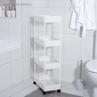 УЦЕНКА Этажерка 4х-ярусная на колесах 40х21,7х90 см - Фото 2