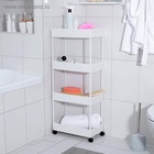 УЦЕНКА Этажерка 4х-ярусная на колесах 40х21,7х90 см - Фото 3