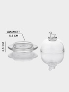 УЦЕНКА Икорница с крышкой "Купол" 7х9х9 см, прозрачная - Фото 3