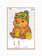 Вышивка крестиком «Капибара с уточкой», 16×18 см - фото 809619586