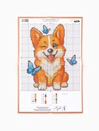 Вышивка крестиком «Милый корги», 16×18 см - фото 809619597