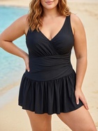 Купальник женский слитный MINAKU с юбкой, размер 46, чёрный 48 (XL) 10954648