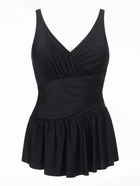 Купальник женский слитный MINAKU с юбкой, размер 46, чёрный 48 (XL) 10954648