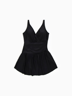 Купальник женский слитный MINAKU с юбкой, размер 46, чёрный 50 (2XL)