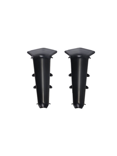 Угол внутренний для плинтуса «Деконика», 70 мм, цвет 007 чёрный, 2 шт.