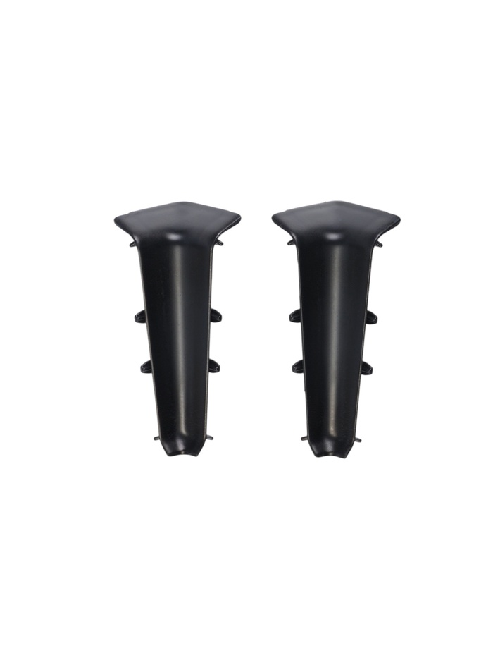 Угол внутренний для плинтуса «Деконика», 70 мм, цвет 007 чёрный, 2 шт. - Фото 1