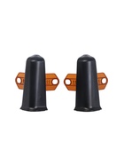 Угол наружный для плинтуса «Деконика», с крепежом, 70 мм, 2 штуки, цвет 007 чёрный - Фото 1