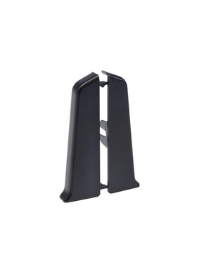 Торцевые заглушки для плинтуса «Деконика», пара, 70 мм, цвет 007 чёрный