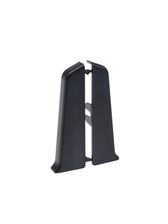 Торцевые заглушки для плинтуса «Деконика», пара, 70 мм, цвет 007 чёрный