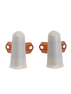 Угол наружный для плинтуса «Деконика», с крепежом, 70 мм, 2 штуки, цвет 002 светло-серый - Фото 1