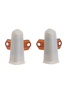 Угол наружный для плинтуса «Деконика», с крепежом, 70 мм, 2 штуки, цвет 002 светло-серый