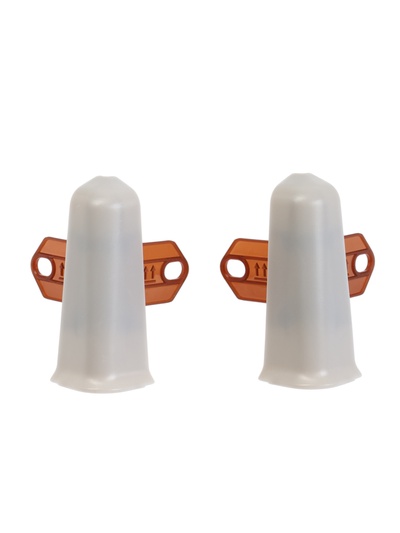 Угол наружный для плинтуса «Деконика», с крепежом, 70 мм, 2 штуки, цвет 002 светло-серый