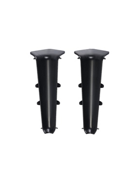 Угол внутренний для плинтуса «Деконика», 85 мм, 2 штуки, цвет 007 чёрный