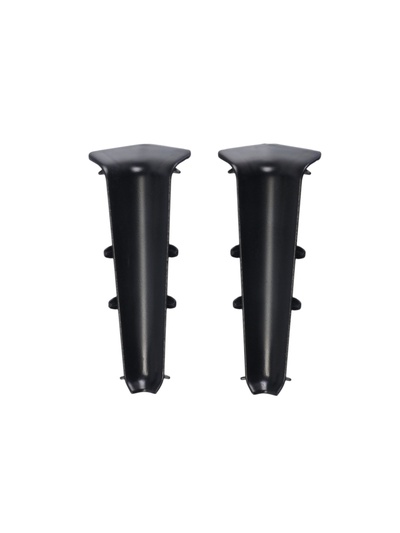 Угол внутренний для плинтуса «Деконика», 85 мм, 2 штуки, цвет 007 чёрный