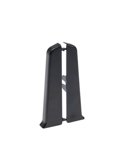 Торцевые заглушки для плинтуса «Деконика», пара, 85 мм, цвет 007 чёрный