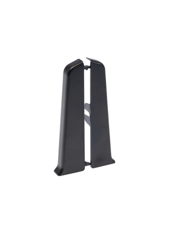 Торцевые заглушки для плинтуса «Деконика», пара, 85 мм, цвет 007 чёрный