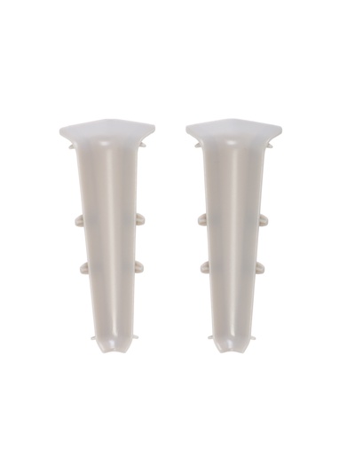 Угол внутренний для плинтуса «Деконика», 85 мм, 2 штуки, цвет 002 светло-серый