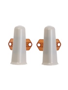 Угол наружный для плинтуса «Деконика», с крепежом, 85 мм, 2 штуки, цвет 002 светло-серый - Фото 1