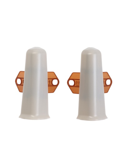 Угол наружный для плинтуса «Деконика», с крепежом, 85 мм, 2 штуки, цвет 002 светло-серый