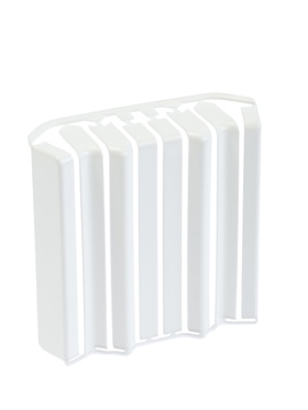 Накладки для прямоугольного плинтуса «Идеал. Дюра», 80 мм, 8 штук, цвет 001 белый