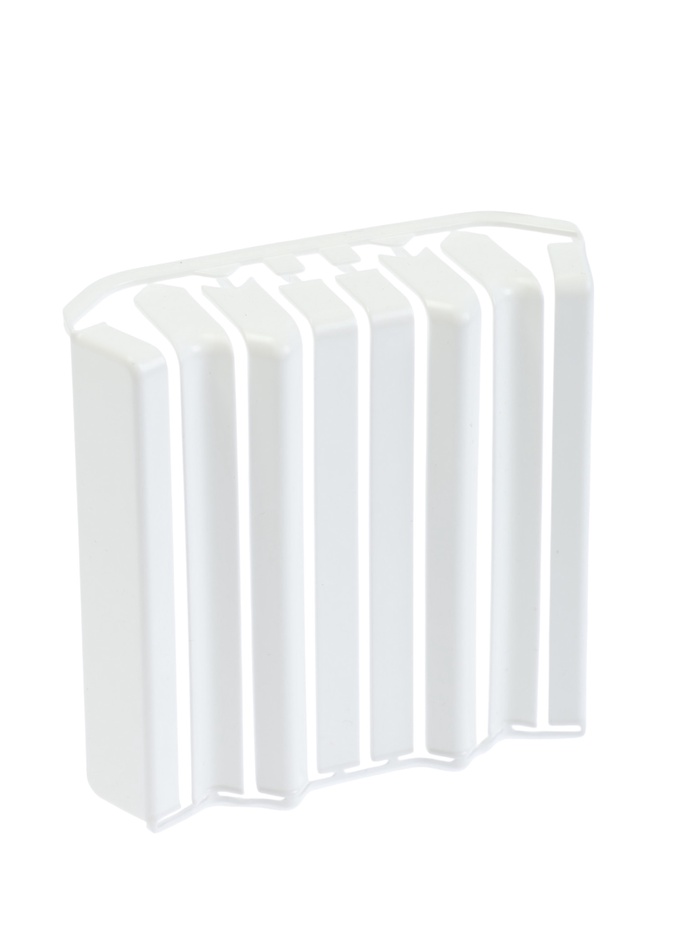 Накладки для прямоугольного плинтуса «Идеал. Дюра», 80 мм, 8 штук, цвет 001 белый