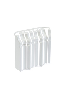 Накладки для фигурного плинтуса «Идеал. Дюра», 80 мм. 8 штук, цвет 001 белый