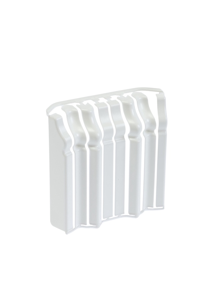 Накладки для фигурного плинтуса «Идеал. Дюра», 80 мм. 8 штук, цвет 001 белый