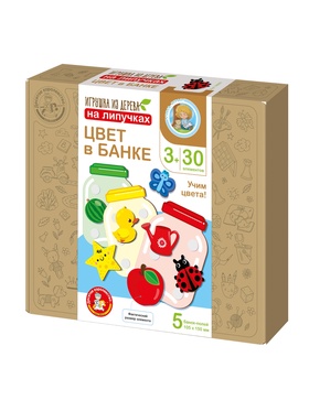 Игра развивающая на липучках «Цвет в банке» 11008958