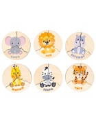 Пазл деревянный «Животные Африки», круглые, 6 картинок 11008961