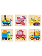 Пазл деревянный «Транспорт», 6 картинок, 24 элемента 11008962