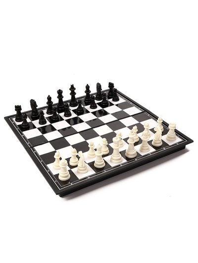 УЦЕНКА Шахматы 31×31 см, король h=5.8 см, d=2.3 см, доска и фигуры пластик