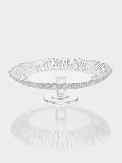 Подставка для торта Paşabahçe Aurora, d=31.5 см, на ножке, стекло, прозрачное