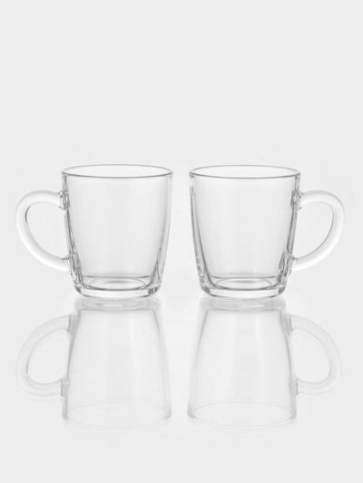 Набор кружек Paşabahçe Basic, 350 мл, 2 шт., стекло, прозрачный