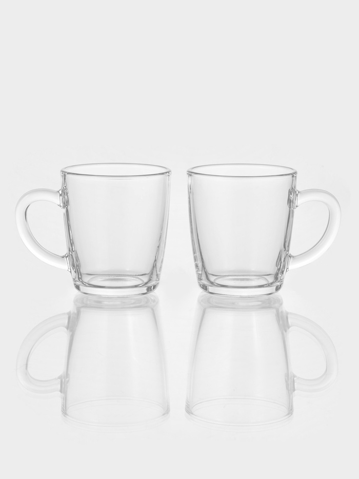 Кружки Paşabahçe Basic, 350 мл, набор 2 шт., стекло, прозрачные - Фото 1