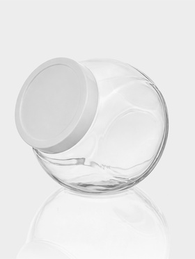 Банка Paşabahçe Bella, 1.7 л, белая крышка, стекло, прозрачная 11010538