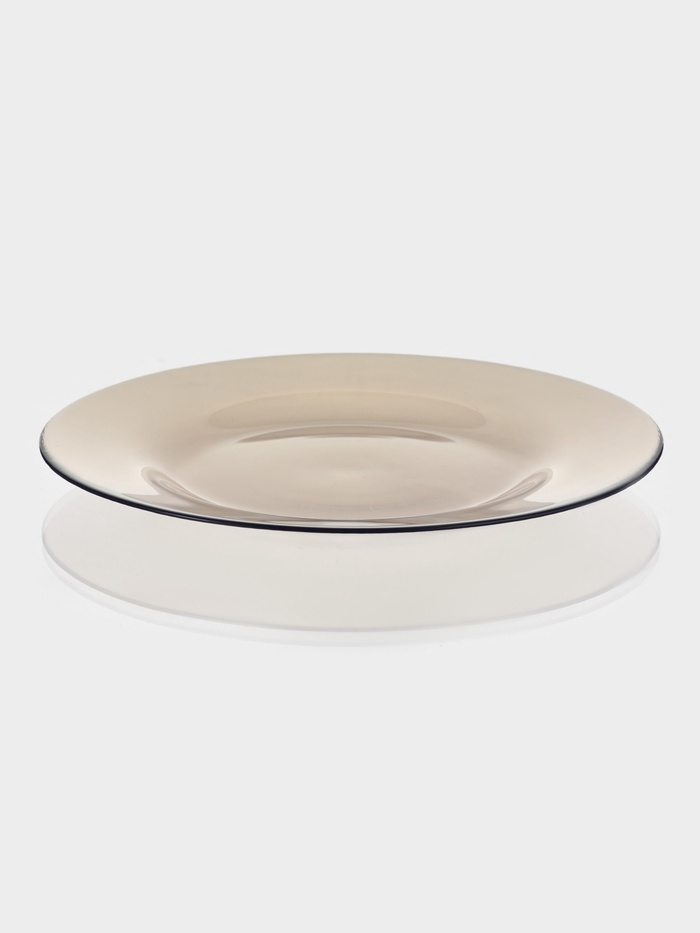 Тарелка Paşabahçe Bronze, d=26 см, стекло, коричневая