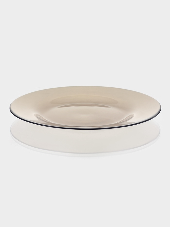 Тарелка Paşabahçe Bronze, d=26 см, стекло, коричневая