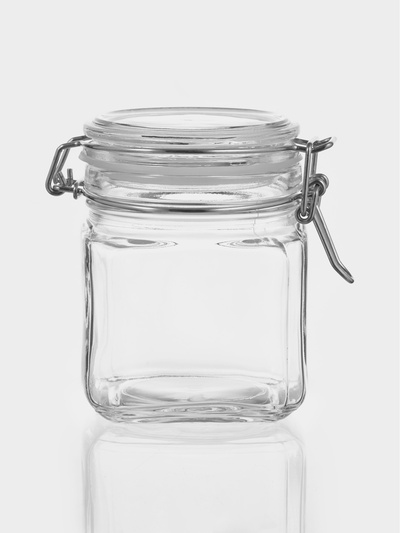 Банка для сыпучих продуктов Paşabahçe Cremlin, 740 мл, с бугельным замком, стекло, прозрачная